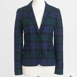 J. Crew Factory Black Watch Plaid Blazer in Size 4